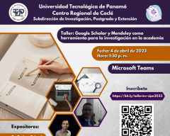 Taller: Google Scholar y Mendeley como herramienta para la investigación en la academia.