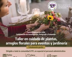 Taller de Cuidado de Plantas y Arreglos Florales para Eventos y Jardinería